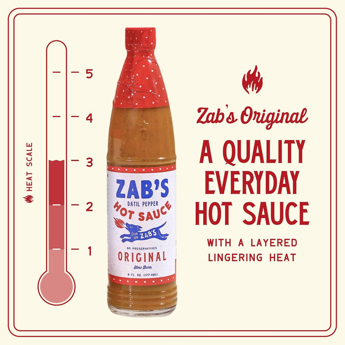 Zab's Zesty Original Style Hot Sauce 6 Fl