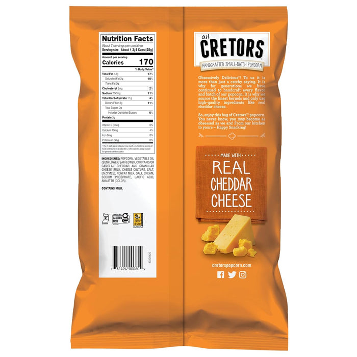 Cretors  Popcorn Cheddar Cheese  6.5 Oz