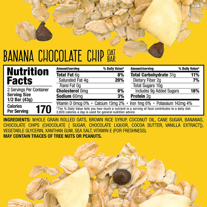 Bobo'S Oat Bars  Banana Chocolate Chip Oat Bar   3 Oz