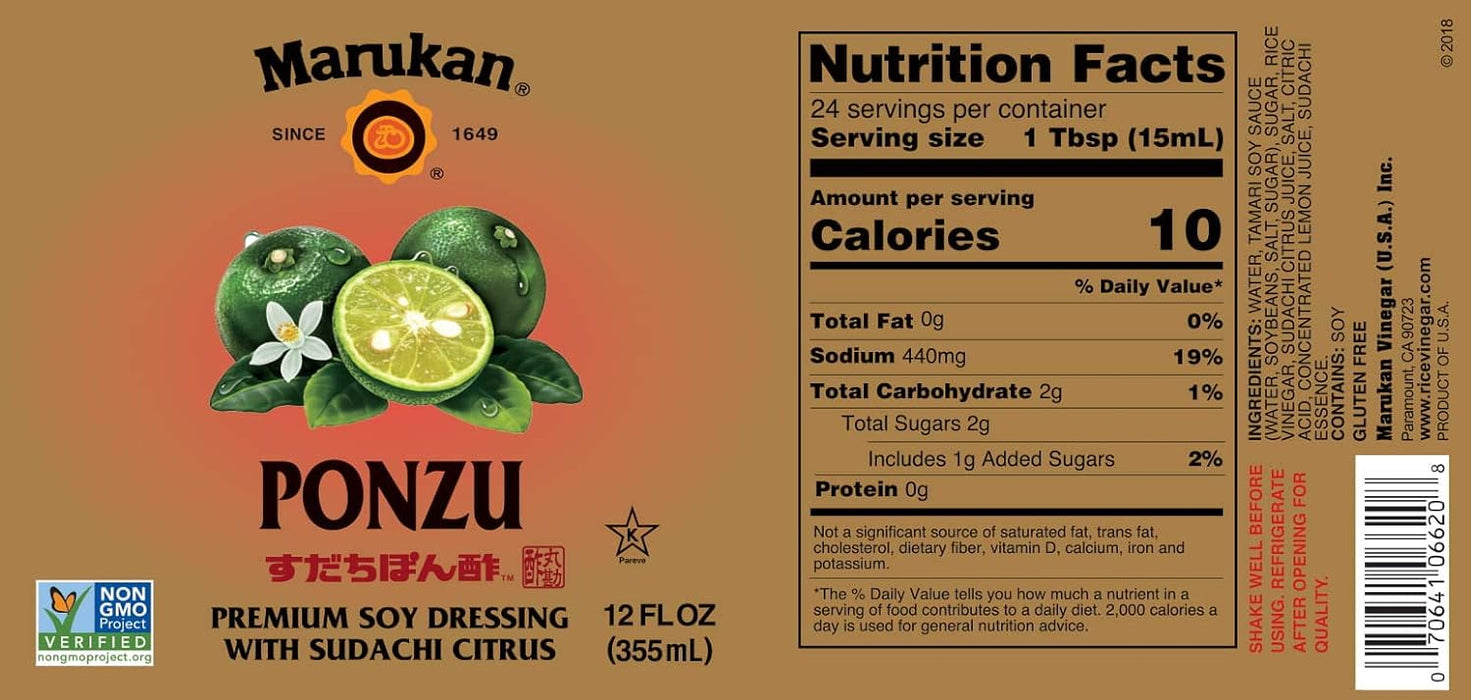 Marukan Ponzu Sudachi Soy Citrus Dressing 12 oz