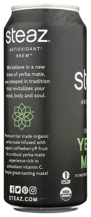 Steaz  Organic Yerba Mate Mint 2 Be  16 Fl Oz