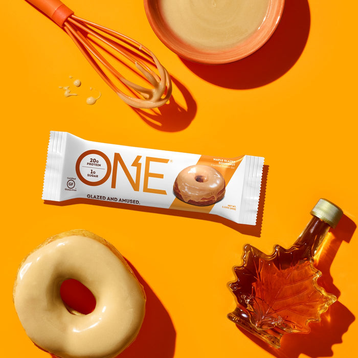 One  Flavored Protein Bar Maple Glazed Doughnut 4/2.12 Oz   8.48 Oz