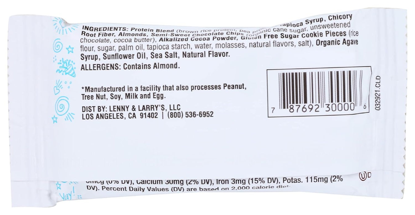 Lenny Larry'S The Complete Cookie Field Bar Chocolate Almond Sea Salt 1.59 Oz