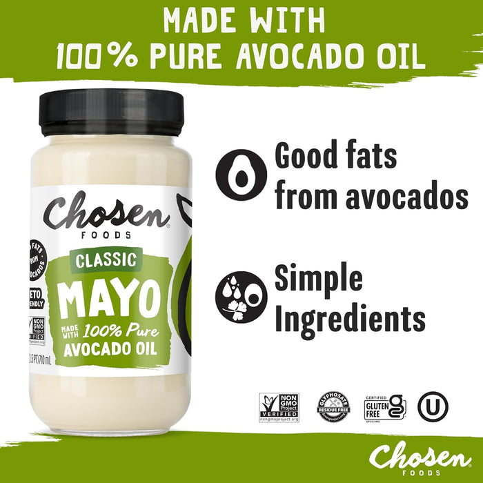 Chosen Foods 100% Avocado Oil Based Classic Mayo 24 oz