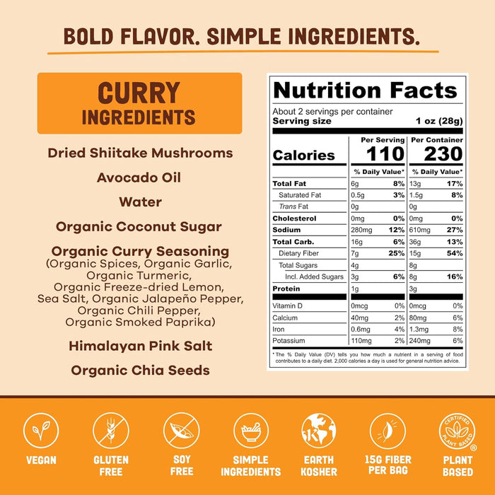 Pan's Mushroom Jerky Curry Mushroom Jerky 2.2oz