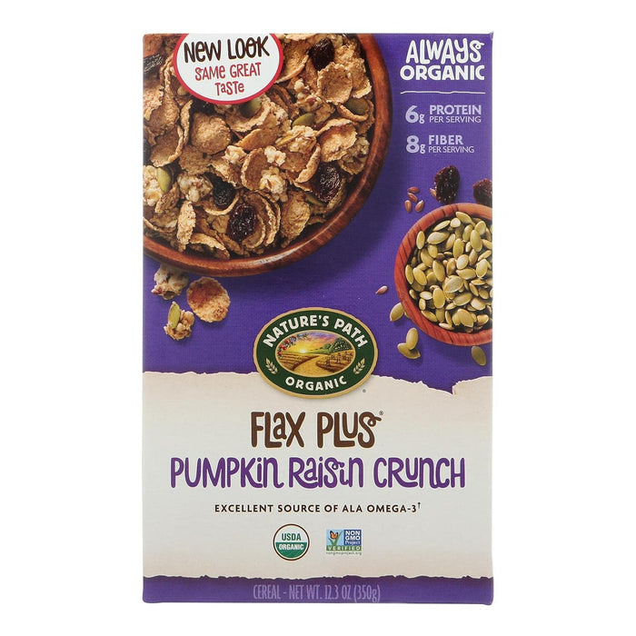 Nature'S Path Organic Flax Plus Cereal Pumpkin Raisin Crunch  12.35 OZ