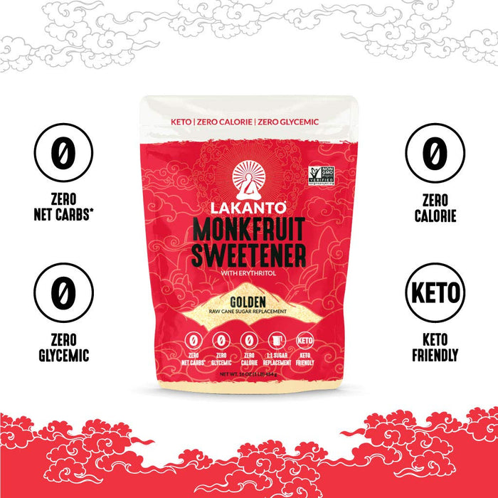 Lakanto  Monkfruit Sweetener Golden  16 Oz