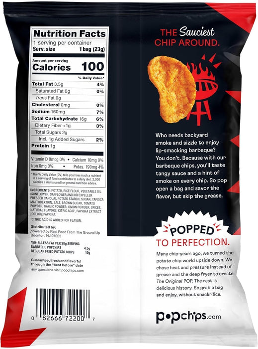 Popchips  Potato Chip Bbq  5 Oz