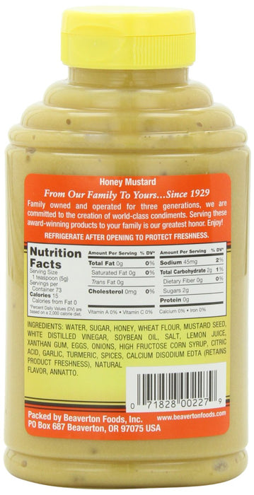 Beaverton Honey Mustard 13 oz