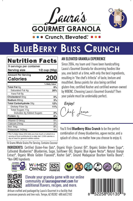 Laura`S Gourmet Granola  Blueberry Bliss Crunch Granola   16 Oz