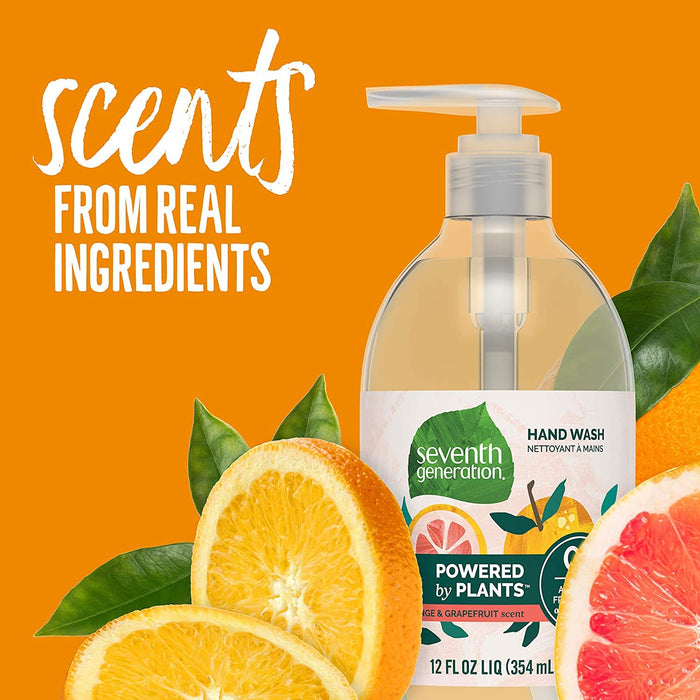 Seventh Generation  Hand Wash Natural Orange Grapefruit 12 Oz