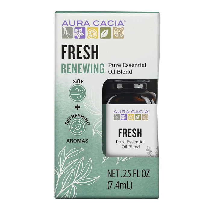 Aura Cacia  Fresh Renewing Essential Oil   0.25 Oz