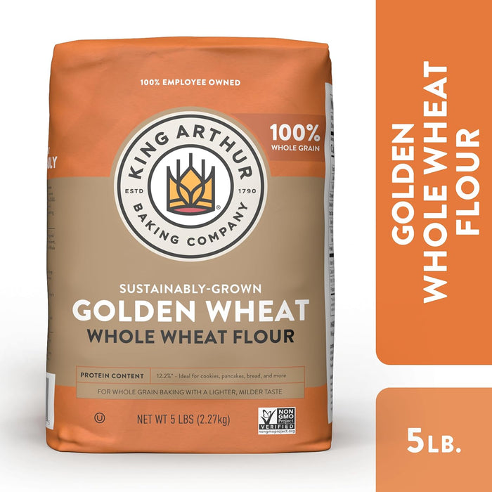 King Arthur Flour  Stone Ground White Whole Wheat Flour   5 Lb