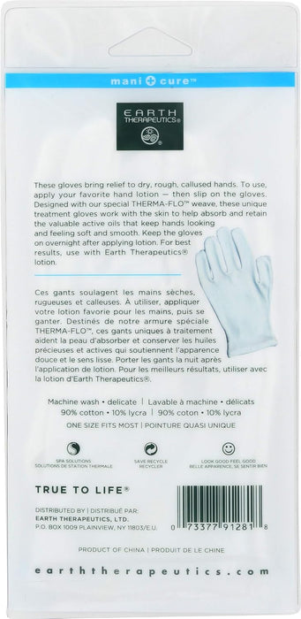 Earth Therapeutics  White Moisturizing Hand Gloves   1 Ct