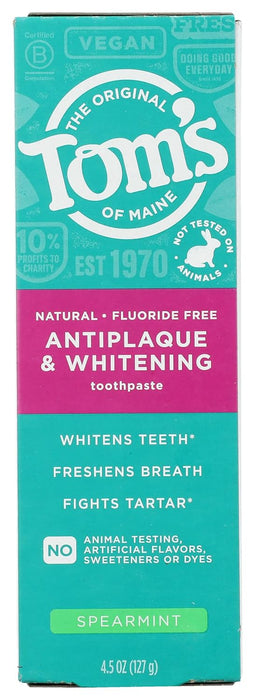 Toms of Maine Whitening Spearmint Toothpaste 4.5 OZ