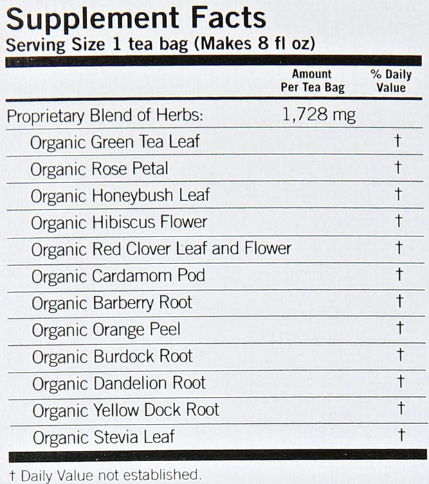 Yogi  Tea Organic Soothing Rose Hibiscus Skin Detox  16 Ct