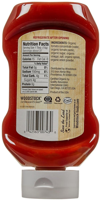 Woodstock Foods Organic Tomato Ketchup 20 oz