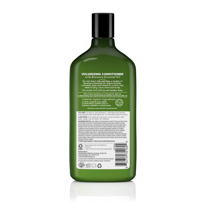 Avalon Organics  Volumizing Conditioner Rosemary  1 Each  11 Oz