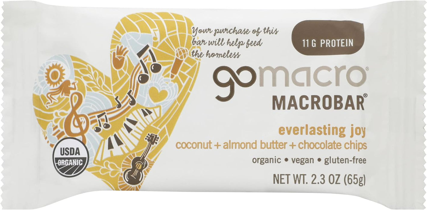 Gomacro  Organic Macrobar Coconut Almond Butter And Chocolate Chips   2.3 Oz