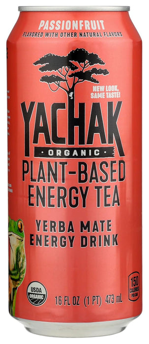 Yachak Organic Yerba Mate  Yerba Mate Pasnfruit  16 Oz