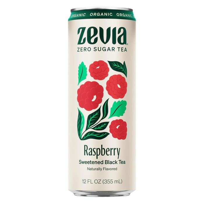 Zevia  Organic Zero Calorie Sweetened Tea Black Raspberry  12 Fl Oz