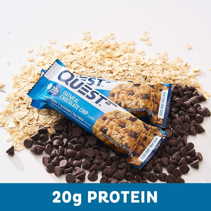 Quest Nutrition  Oatmeal Chocolate Chip Protein Bar   2.12 Oz