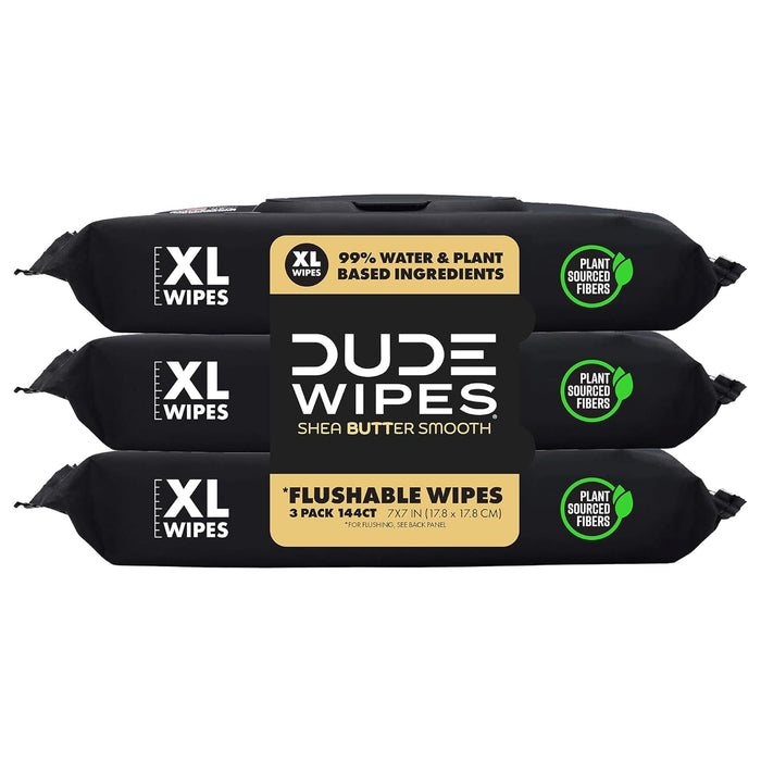 DUDE Wipes Shea BUTTer Smooth with Vitamin-E & Aloe 144 CT