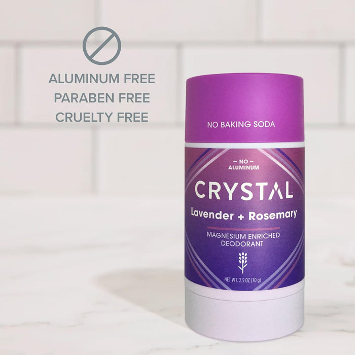 Crystal Deodorant Stick Magnesium Enriched  Lavender And Rosemary 2.5 Oz