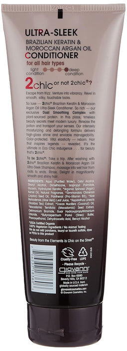 Giovanni  2Chic Ultra Sleek Conditioner With Brazilian Keratin And Argan Oil  1 Each  8.5 Oz