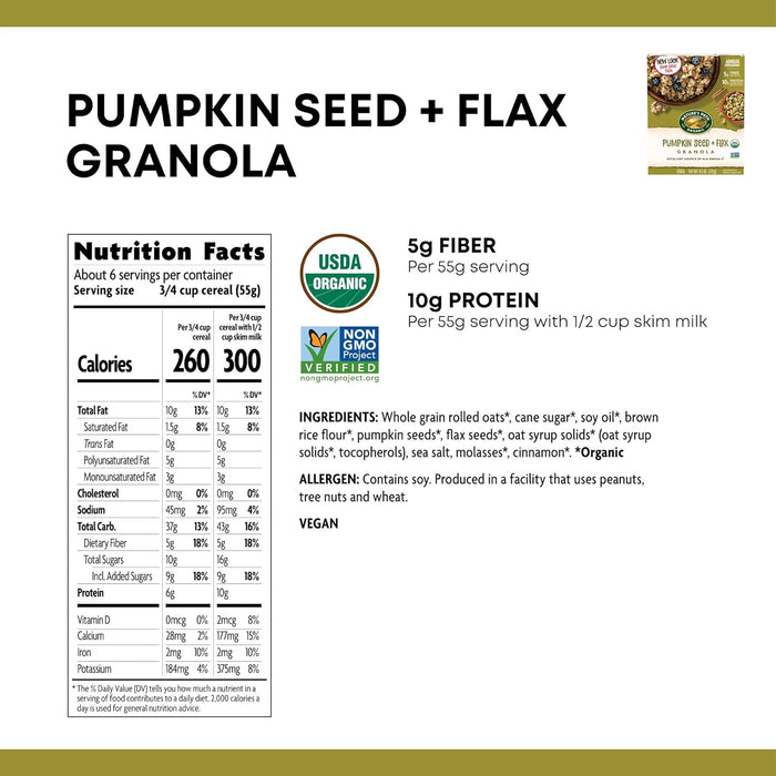 Nature'S Path  Organic Flax Plus Granola Pumpkin   11.5 Oz