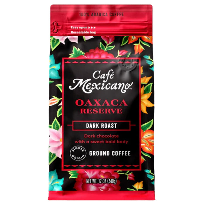 Cafe Mexicano  Oaxaca Reserve Ground Coffee Dark Roast 12 oz