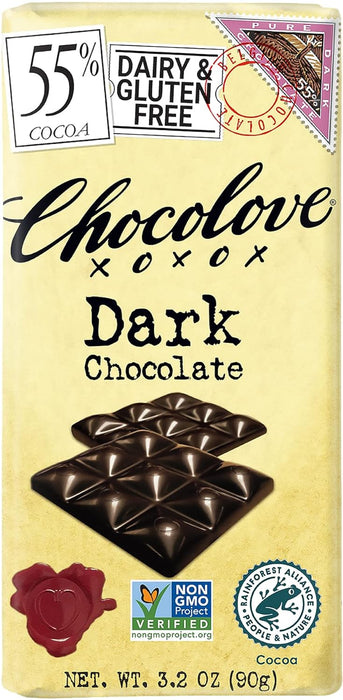 Chocolove  Pure 55% Dark Chocolate Bar Original   3.2 Oz