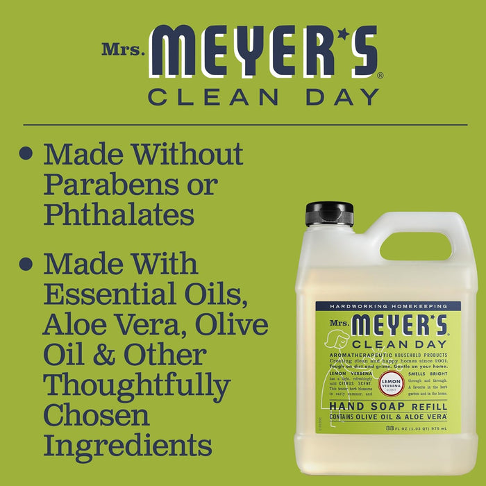 Mrs. Meyer'S Clean Day Liquid Hand Soap Refill Lemon Verbena  33 Oz