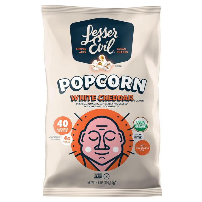 Lesser Evil  Organic Popcorn No Cheese Cheesiness  5 Oz