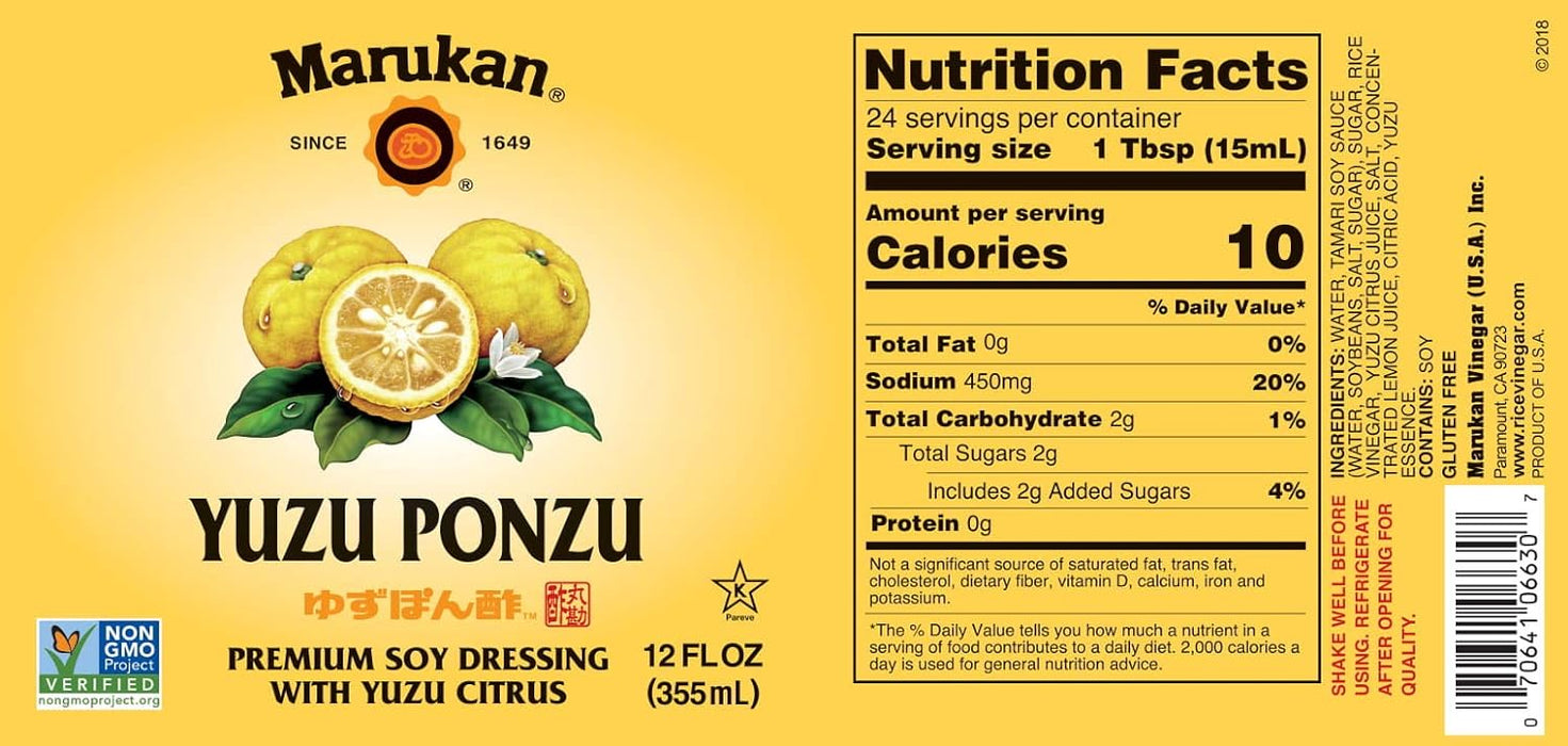 Marukan Dressing Premium Soy with Yuzu Citrus 12 fl