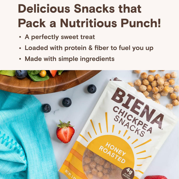 Biena  Chickpea Snacks Honey Roasted  5 Oz