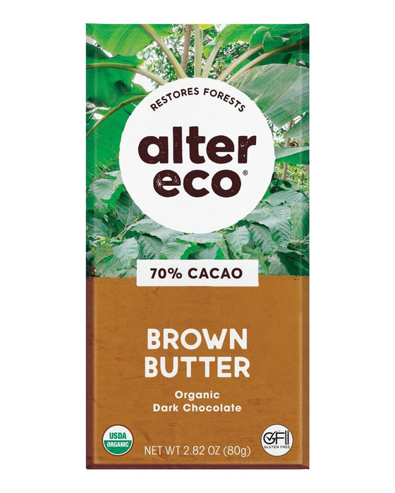 Alter Eco  Chocolate Organic Bar Dark Salted Brown Butter   2.82 Oz