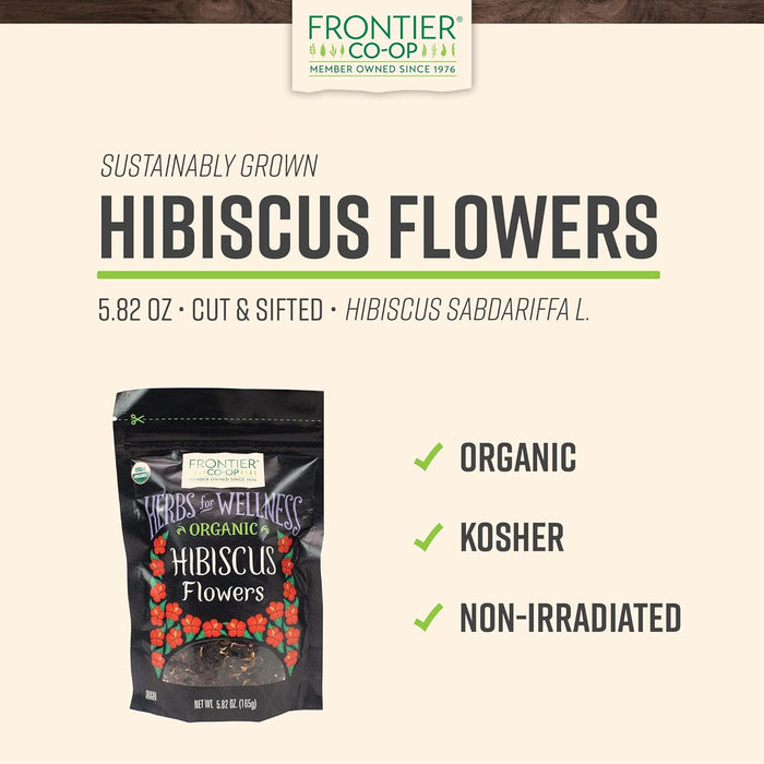 Frontier Nat Prod Co-op Hibiscus Flowers Og2 5.82 OZ