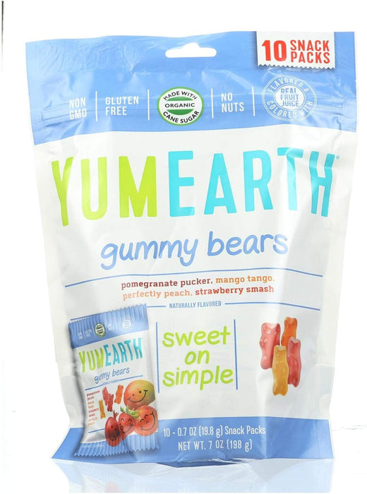 YumEarth Organics Gummy Bears Organic Snack Pack 10/.7 oz