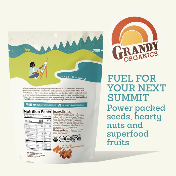 Grandy Organics  Organic Antioxidant Trail Mix  4 Oz