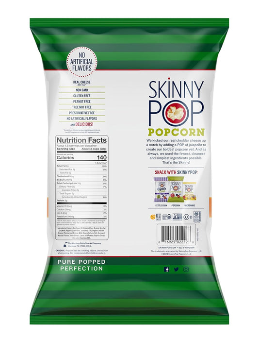 Skinnypop Popcorn Popcorn Cheddar Jalapeno 4.4 OZ