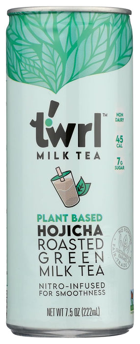 Twrl Milk Tea  Plant Based Hojicha Roasted Green Tea  7.5 Fl Oz