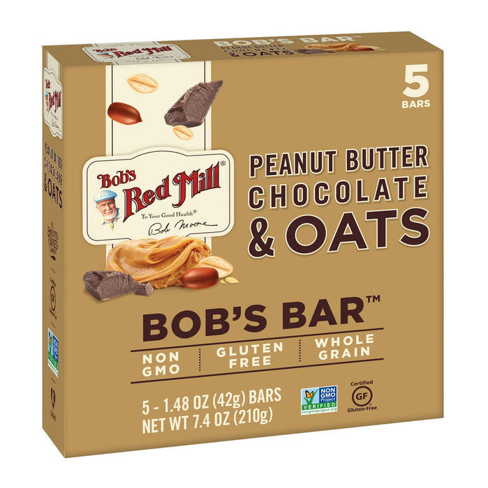 Bob'S Red Mill  Peanut Butter Chocolate And Oats Bar   7.4 Oz