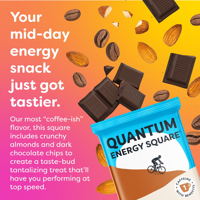 Caffe Bar Square Quantum Energy Squares Energy Bar Caffe Mocha Almond Chip 1.69 Oz ...