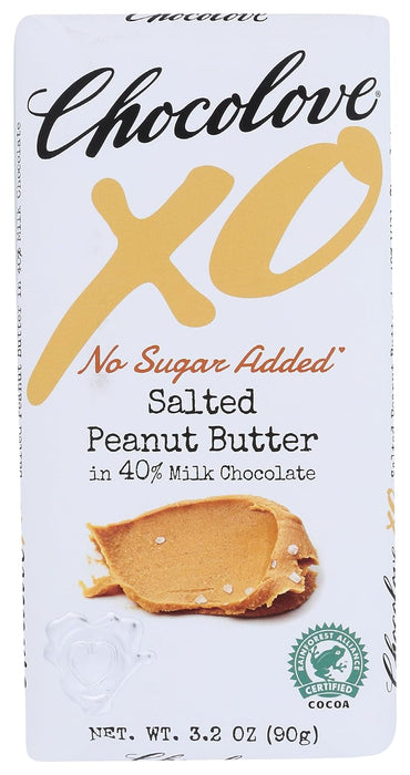 Chocolove Xo Bar Milk Chocolate Salted Peanut Butter 3.2 Oz