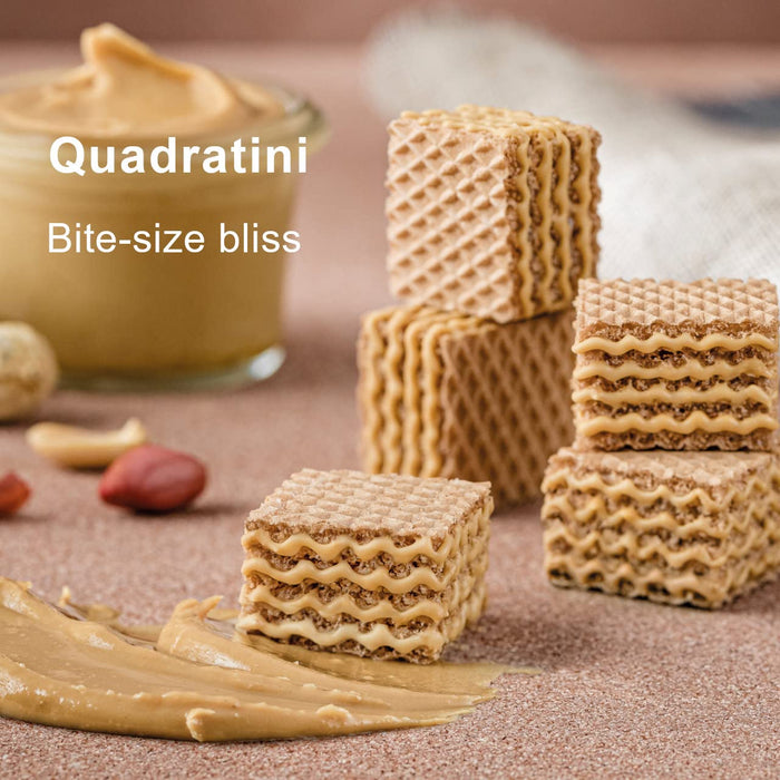 Loacker  Quadratiini Peanut Butter Bite Size Wafer Cookies  8.82 Oz