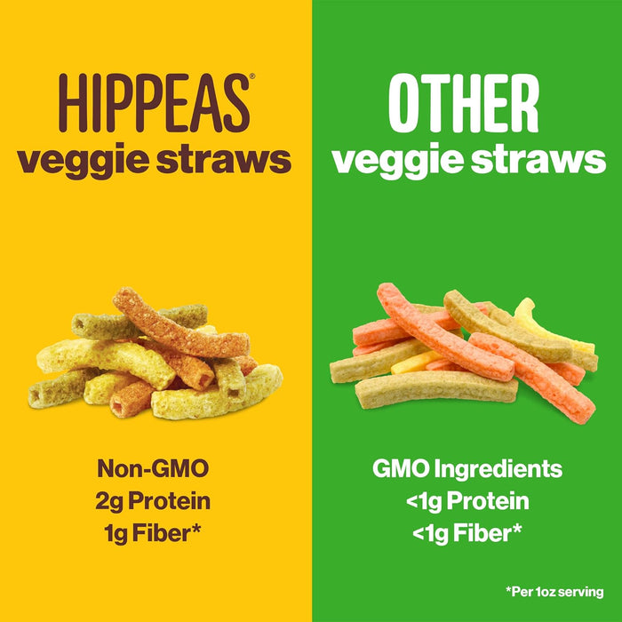 Hippeas  Veggie Straws Straight Up Sea Salt  3.75 Oz.