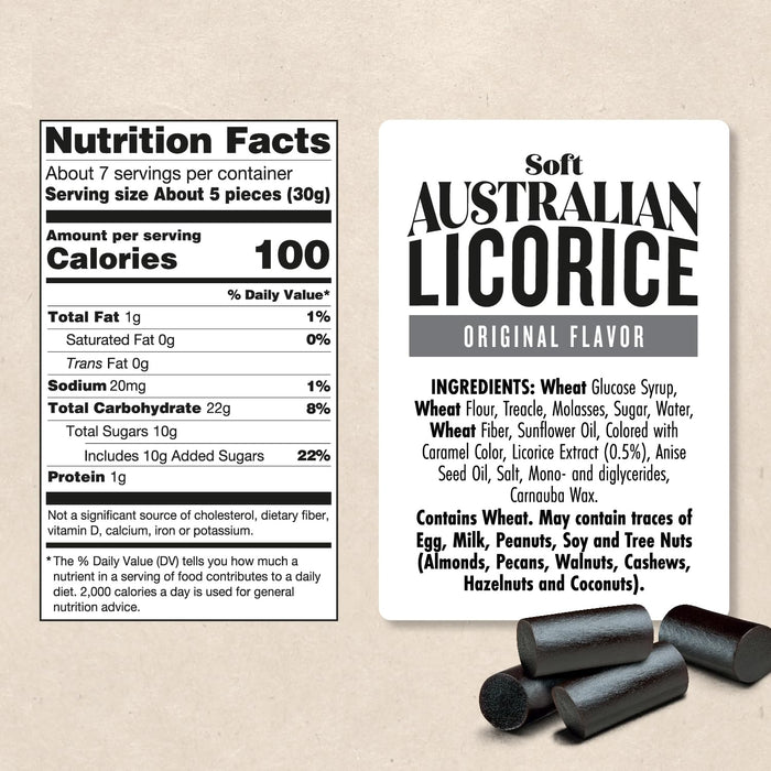 Darrell Lea  Original Soft Australian Licorice 7 oz