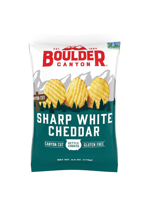 Boulder Canyon  Kettle Chips Sharp White Cheddar  6 Oz