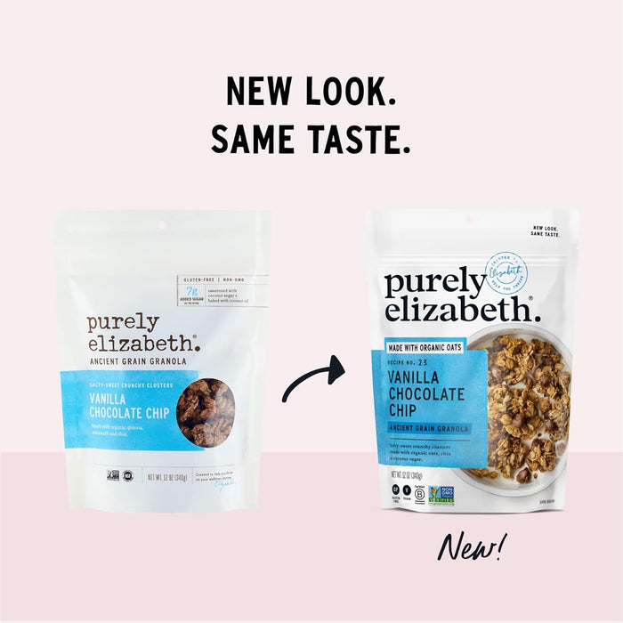 Purely Elizabeth  Vanilla Chocolate Chip Ancient Grain Organic Granola   12 Oz